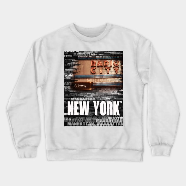 new york Crewneck Sweatshirt by martian